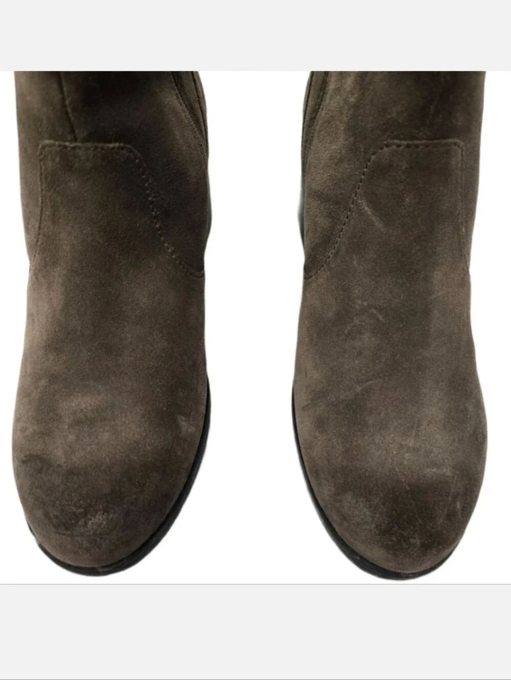 Clarks NEVELLA Bell Suede Chelsea Boots in Taupe Brown